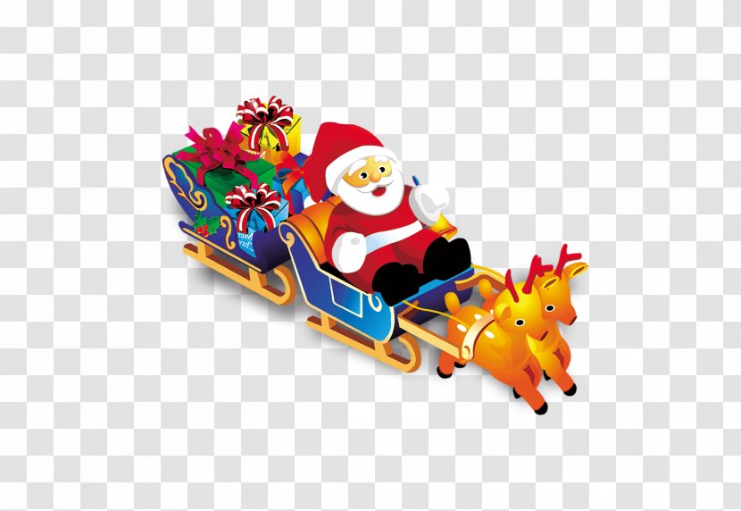 Santa Claus Christmas Gift - Do Snowmobile Transparent PNG