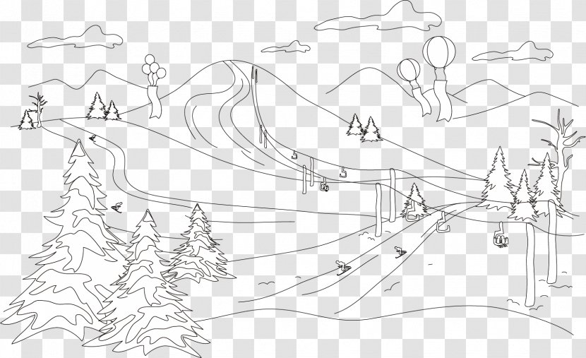 Designer Sketch - Snow Warm Winter Material Transparent PNG