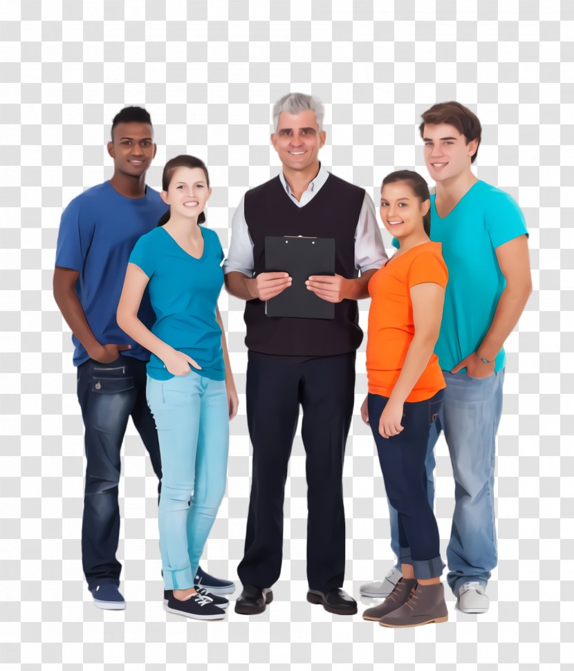 Social Group People Team Standing Youth - Workwear - Sleeve Tshirt Transparent PNG