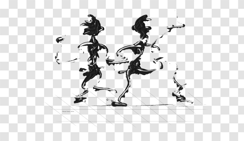 Horse Character Silhouette Sketch - Round Dance Transparent PNG