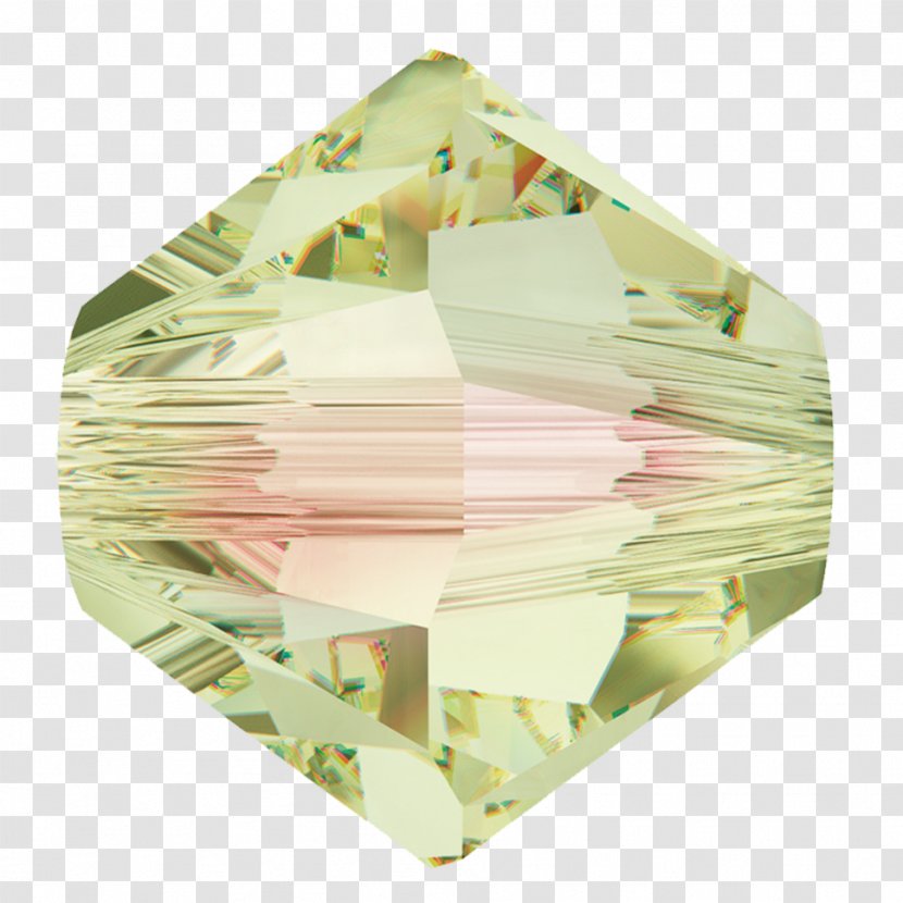 Crystal Swarovski AG Bead Bicone - Green Transparent PNG
