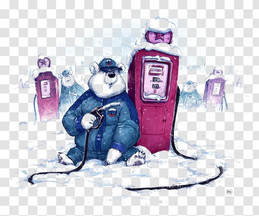 Illustrator Drawing Art Illustration - Watercolor - Snow Bear Waiting For Refueling Transparent PNG