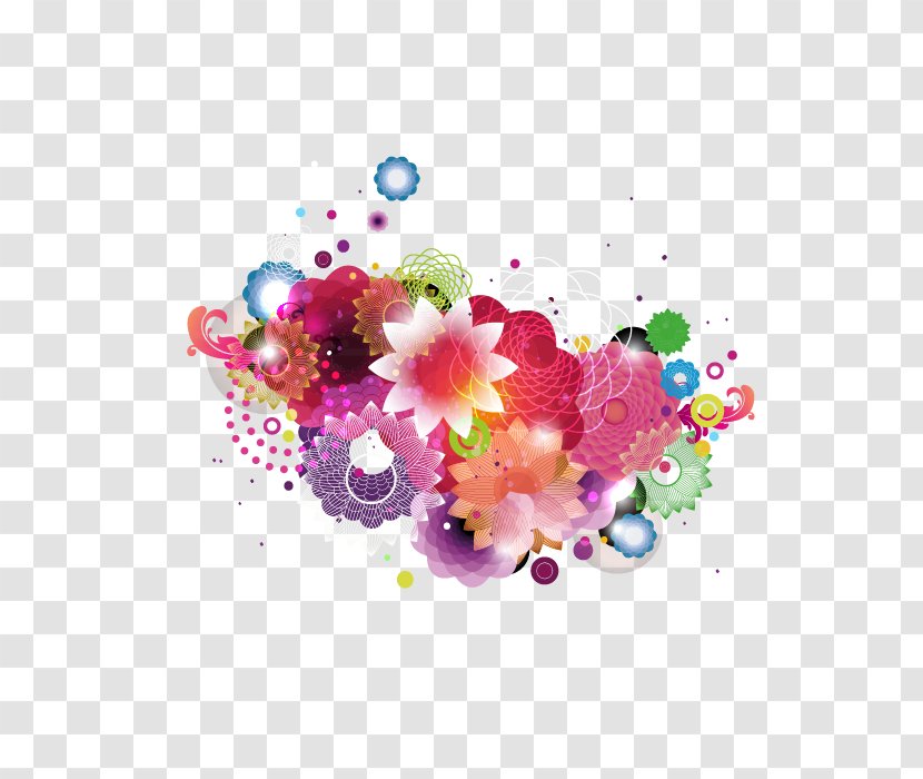 Shading Flower - Colorful Flowers Vector Transparent PNG