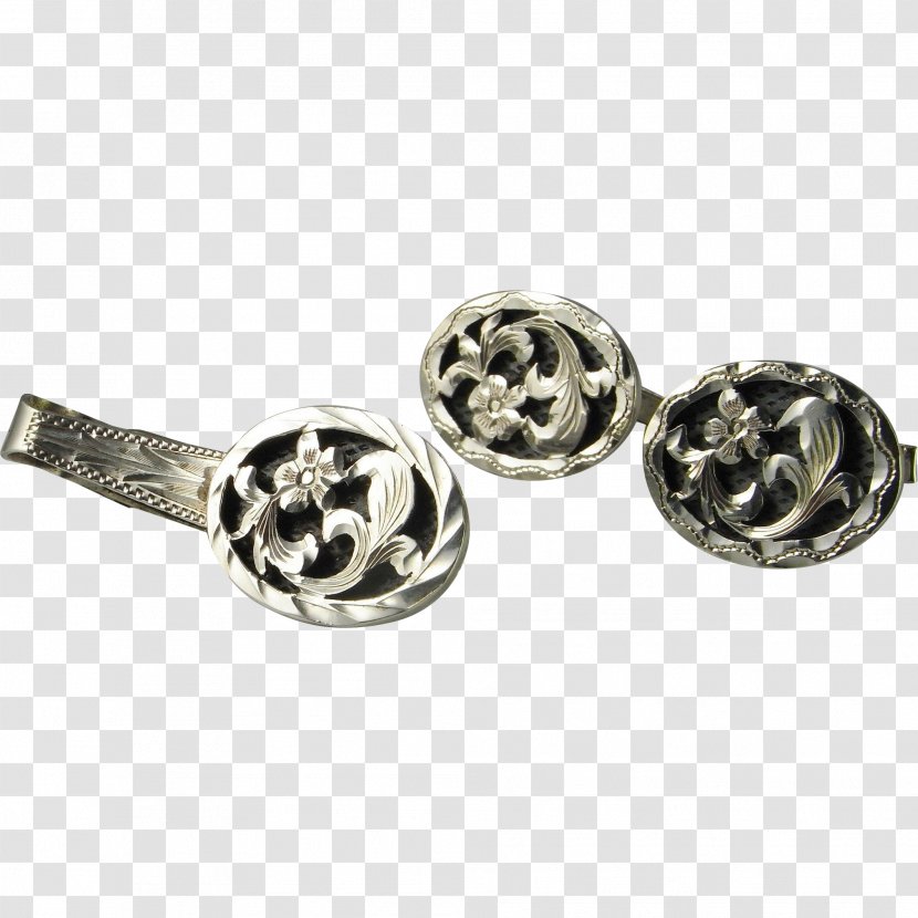 Earring Silver Body Jewellery Cufflink Transparent PNG