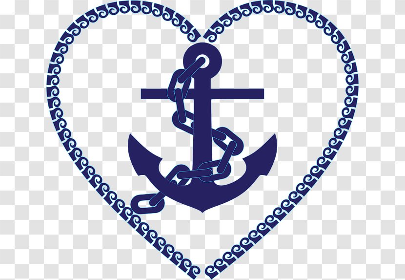 Heart Anchor Clip Art - Nautical Transparent PNG