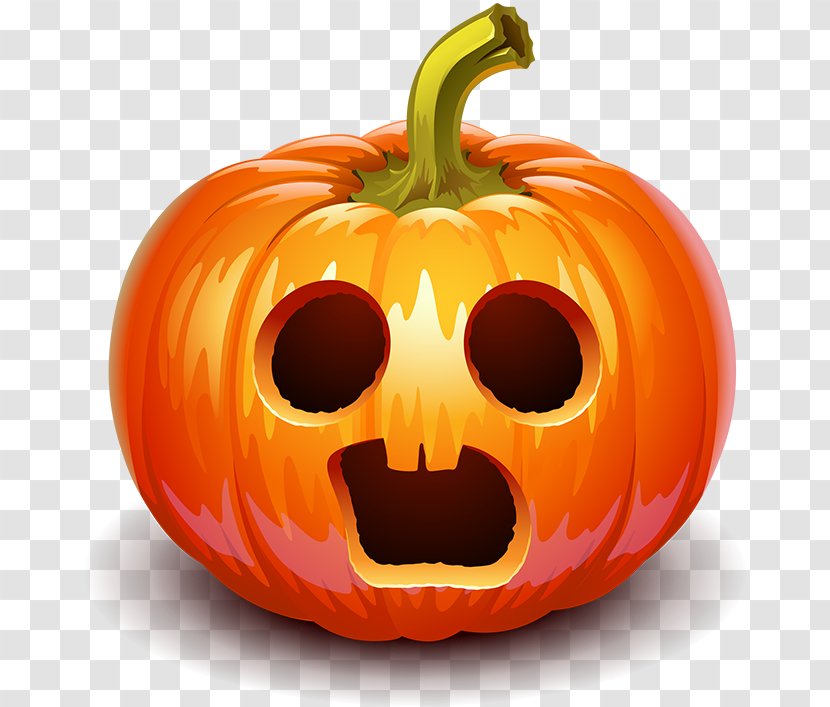 Pumpkin Halloween Jack-o'-lantern Red Kuri Squash - Party - Horror Ui Transparent PNG