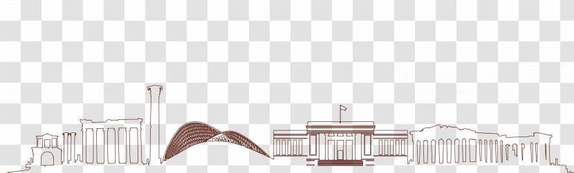 Furniture Structure Home Pattern - Simple Color Silhouettes Banner Buildings City Lines Transparent PNG