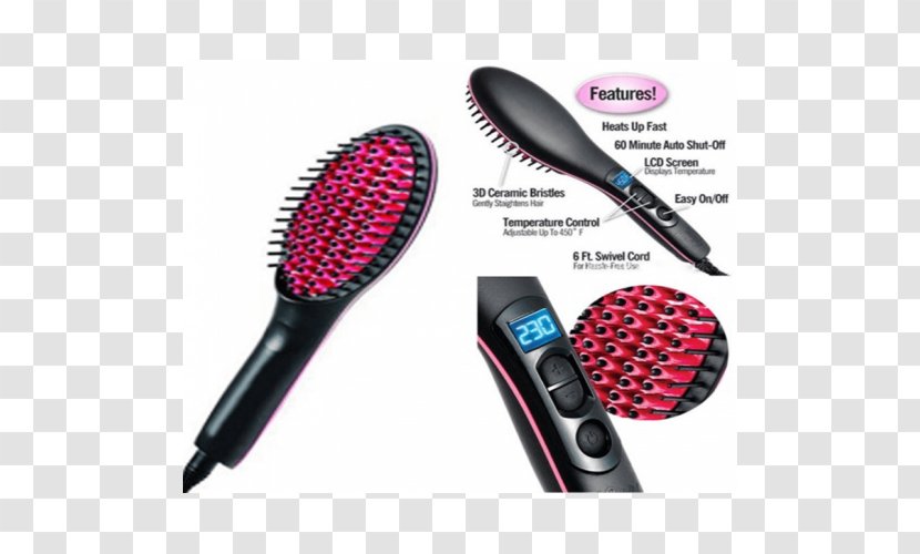 Hair Iron Comb Straightening Dryers Brush - Hardware - Straightener Transparent PNG