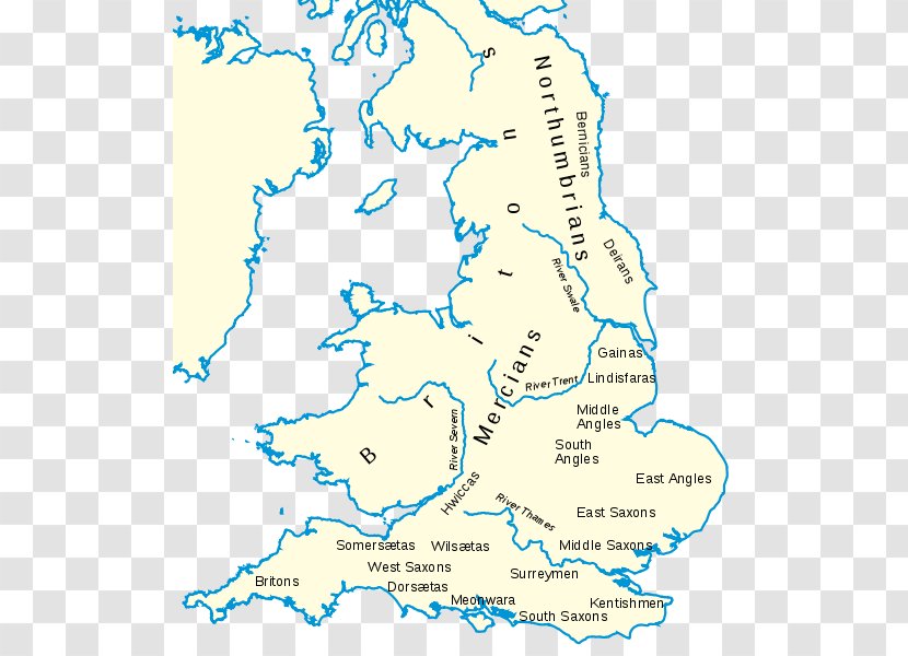 Anglo-Saxon Settlement Of Britain History England Kingdom Lindsey Anglo-Saxons - Heptarchy - Argentina Mapa Geografico Transparent PNG