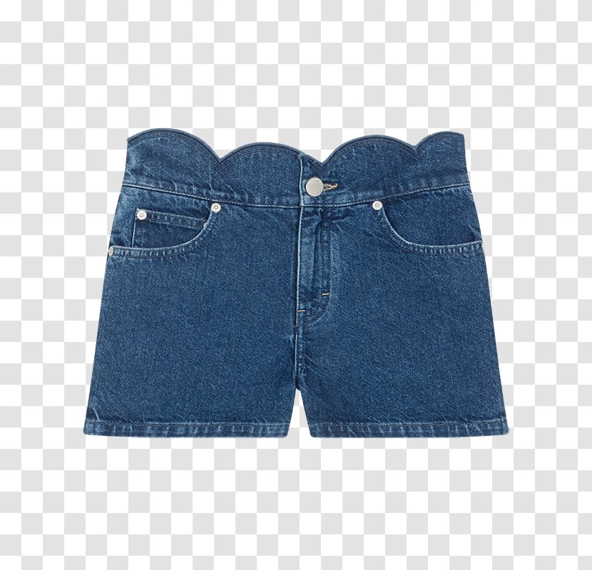 Jeans Shorts Denim Waist Pocket - Watercolor Transparent PNG
