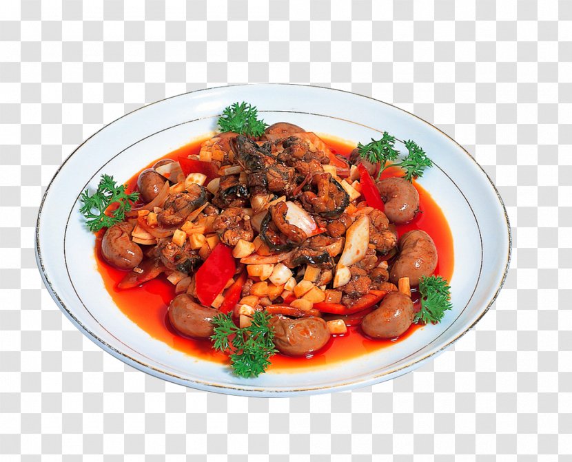 Vegetarian Cuisine Dish Spice Food - Spicy Chicken Heart Transparent PNG