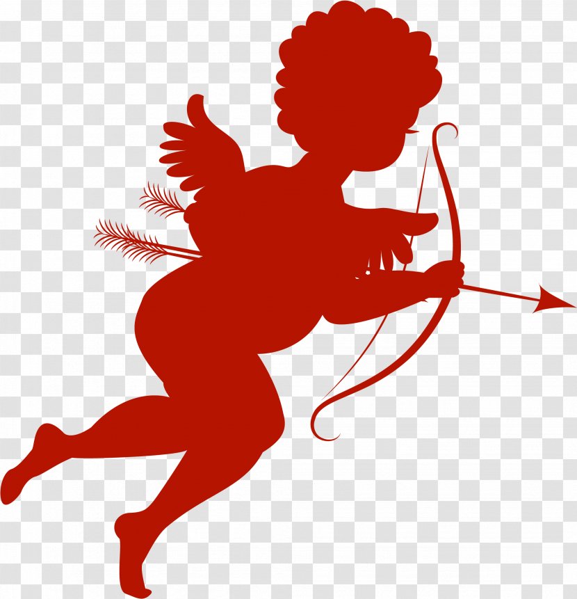 Cupid Silhouette Transparent PNG