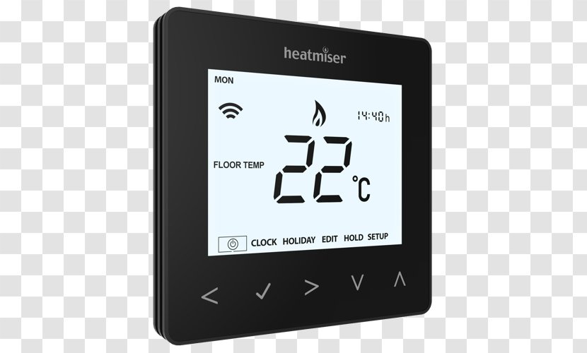 Programmable Thermostat Underfloor Heating Central Smart - Heatmiser - Temperature Switch 12v Transparent PNG