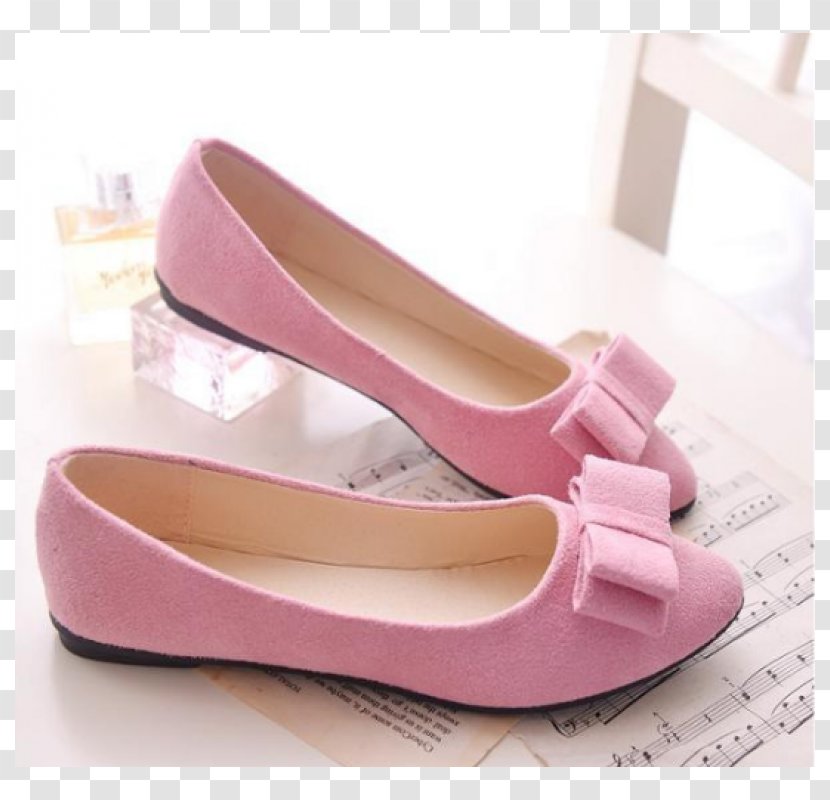 Ballet Flat Slip-on Shoe Slipper - Pink Sandals Transparent PNG
