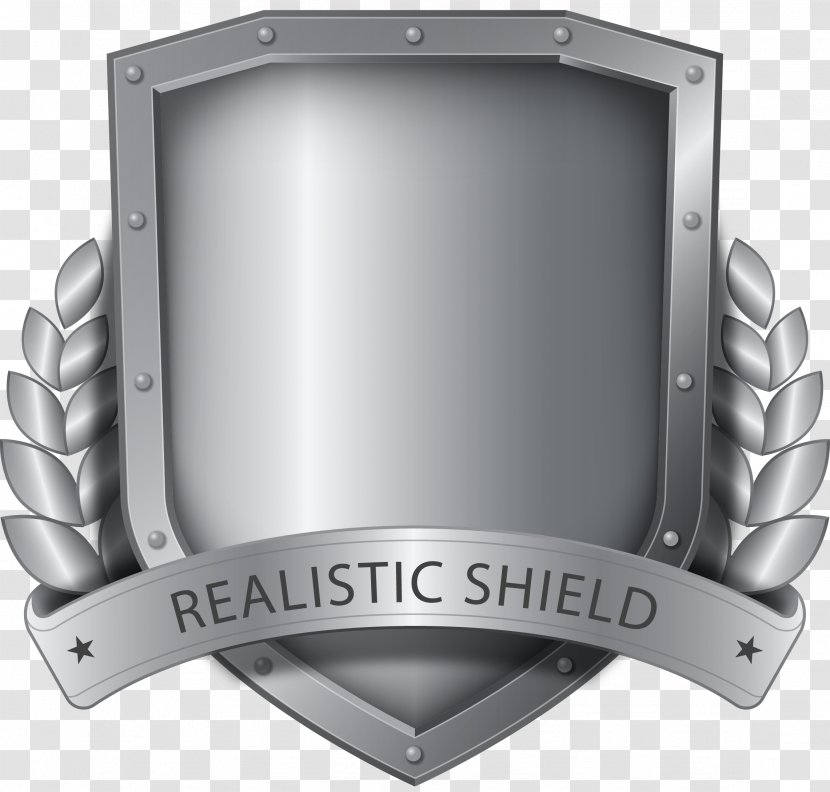 YouTube - Hardware - Vector Hand Painted Silver Shield Transparent PNG
