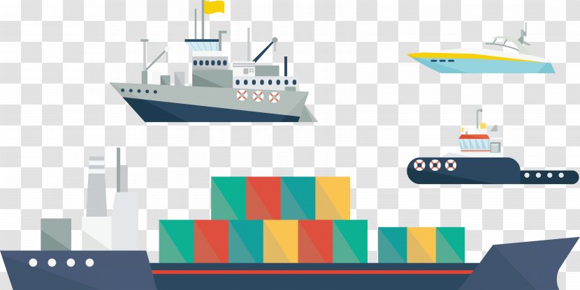 Container Ship Boat Icon - Elevation - Large Vector Transparent PNG