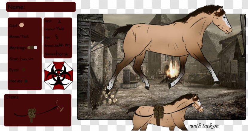 Mustang Stallion Halter Rein Pack Animal - Resident Evil Transparent PNG