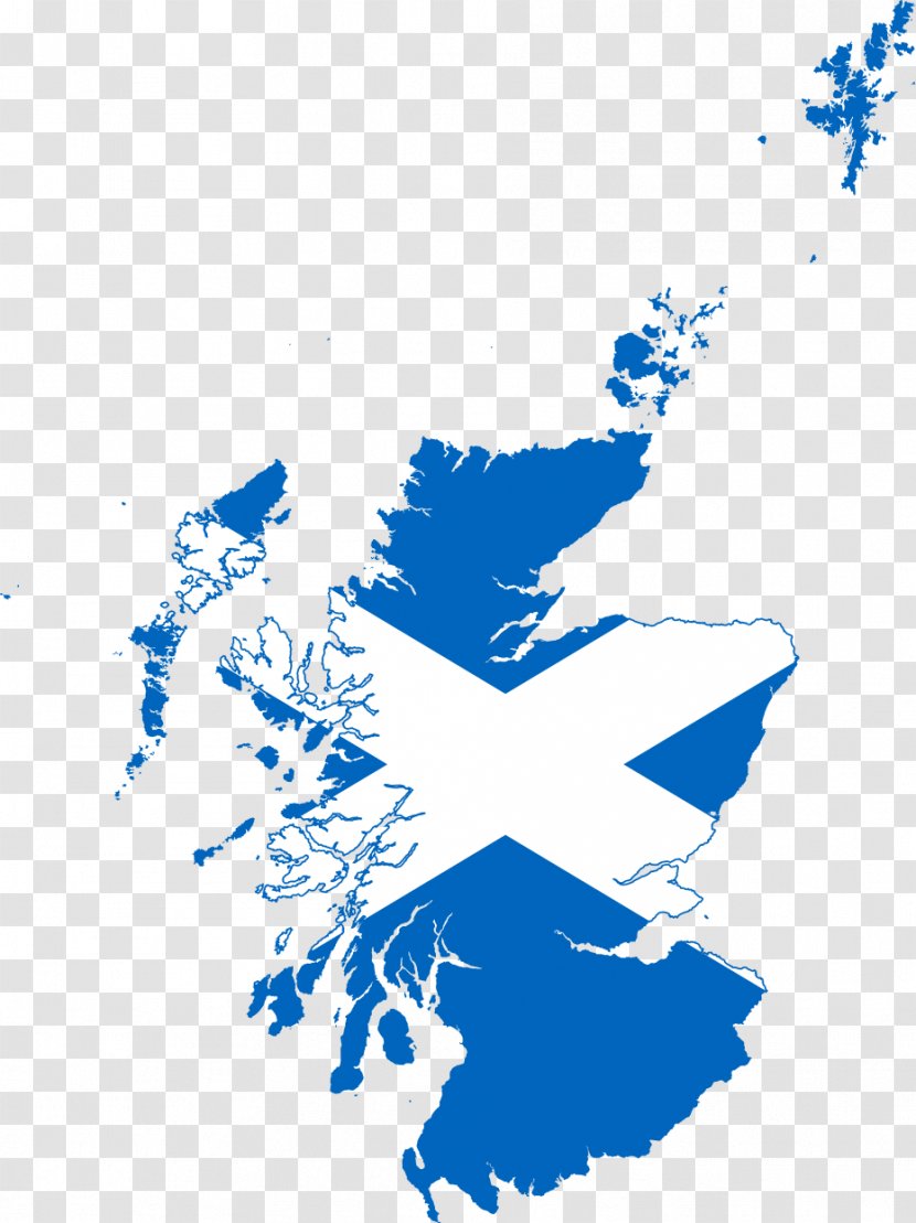 Flag Of Scotland Map Transparent PNG
