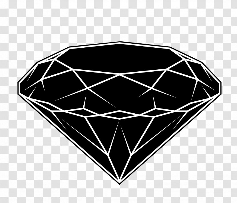 Material Diamond Logo - Black And White Transparent PNG