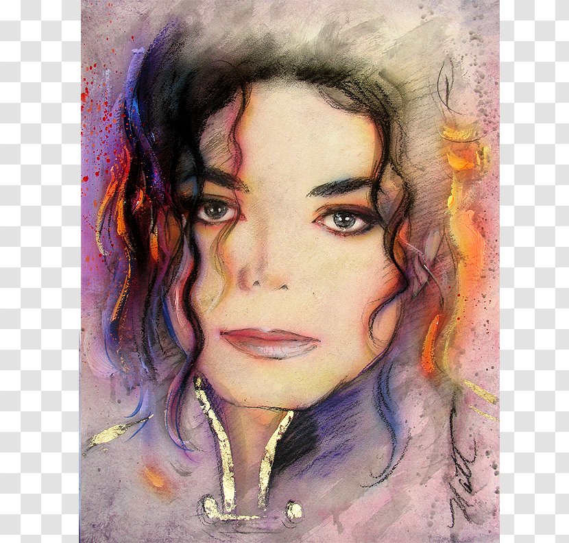 Watercolor Painting Acrylic Paint Modern Art Purple - Heart - Micheal Jackson Transparent PNG