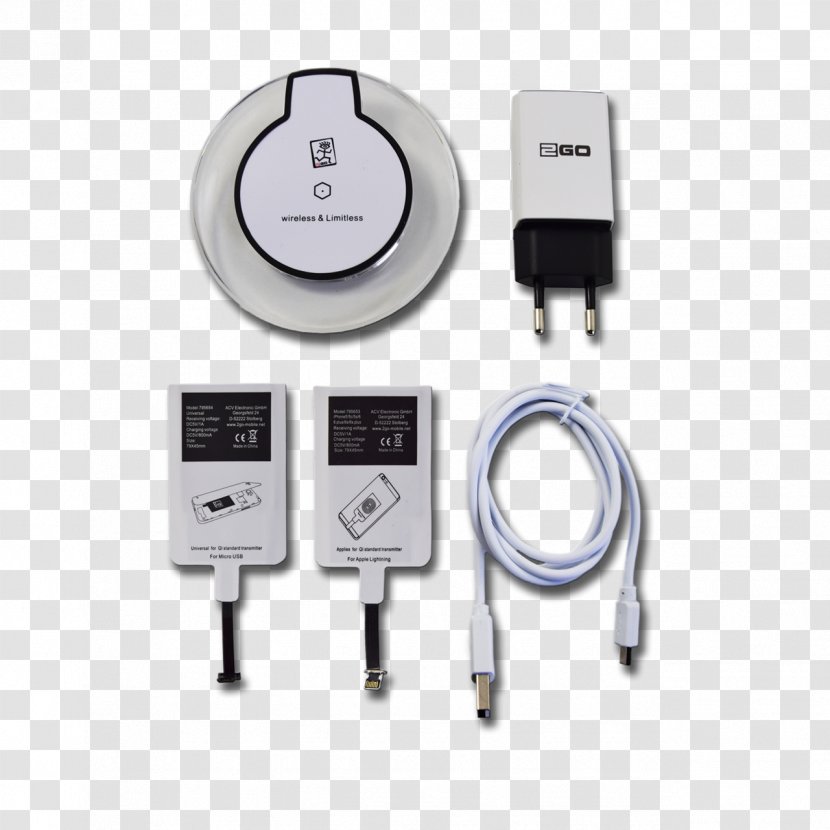 Battery Charger Qi Micro-USB Lightning - Electronics - Tian Da Sheng Transparent PNG