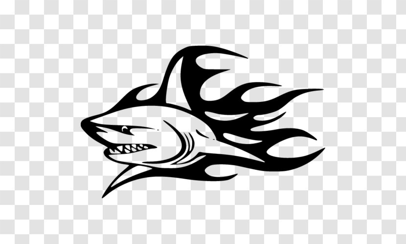 Wall Decal Sticker Shark Polyvinyl Chloride - Line Art Transparent PNG