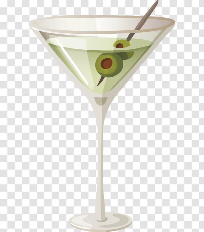 Martini Cocktail Garnish Glass - Bacardi - Cartoon Wine Transparent PNG