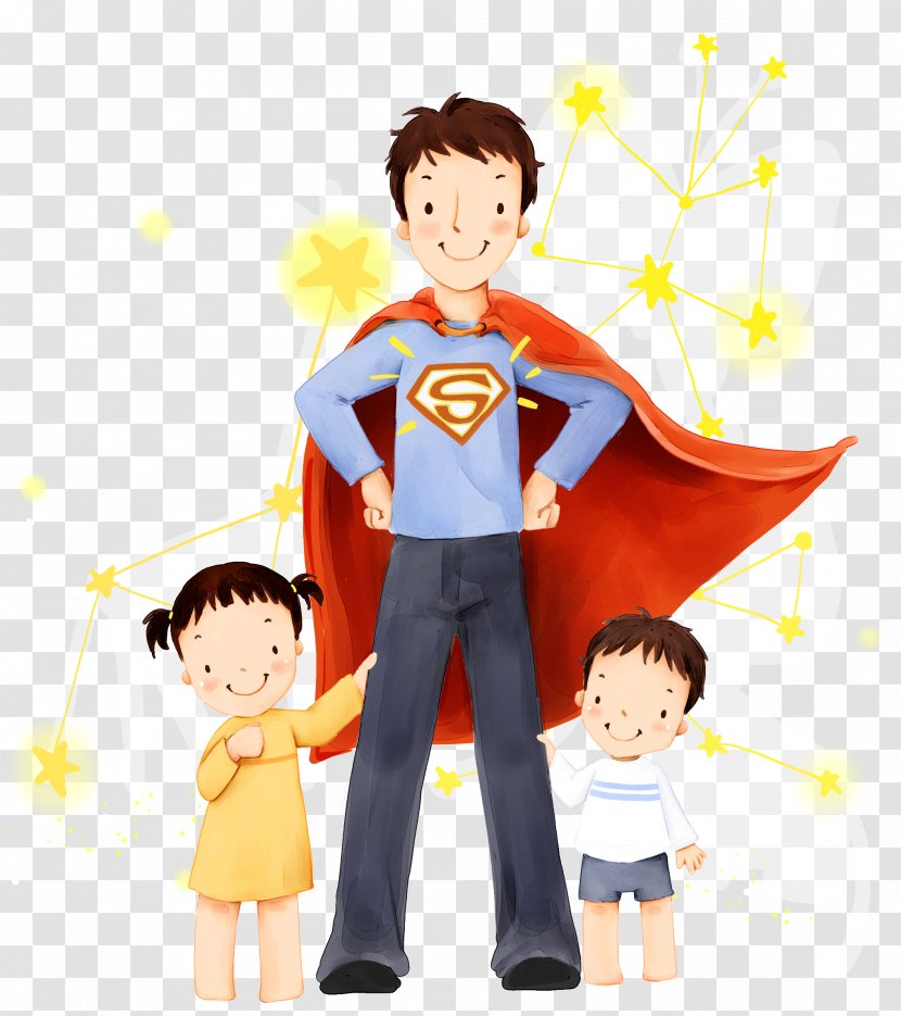 Clark Kent Father Son Daughter Illustration - Stock Photography - Cartoon Superman Transparent PNG