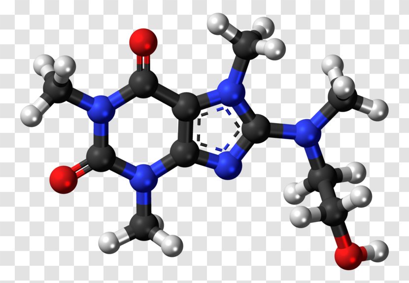 Theophylline Caffeine Molecule Asthma Structure - Cartoon - 3d Ball Transparent PNG