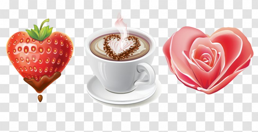 Valentine's Day Heart Clip Art - Whipped Cream - Coffee Fruit Transparent PNG