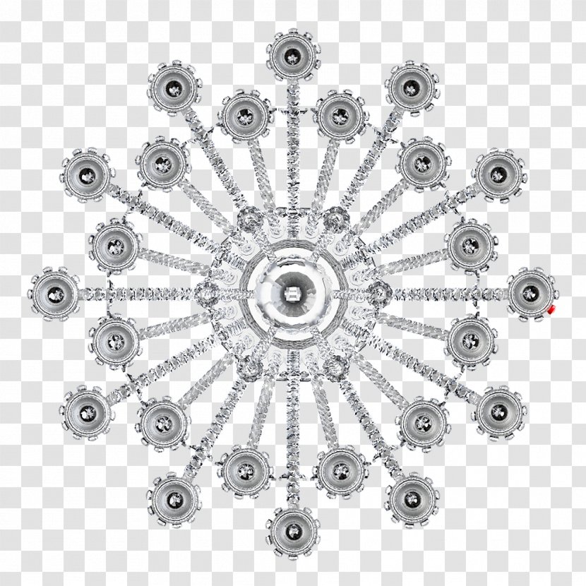 Snowflake .dwg Christmas - Clutch Part - Chandelier Transparent PNG