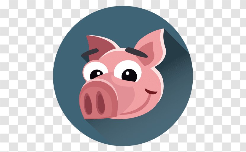 Pig Cartoon Clip Art - Head - Characters Vector Transparent PNG