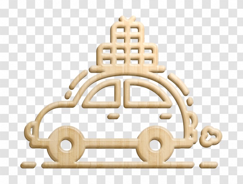 Car Icon Family Holiday - Metal Beige Transparent PNG