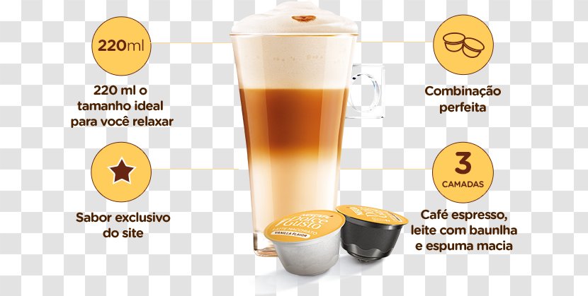 Espresso Cortado Ristretto Latte Macchiato Cappuccino - Vanilla Transparent PNG