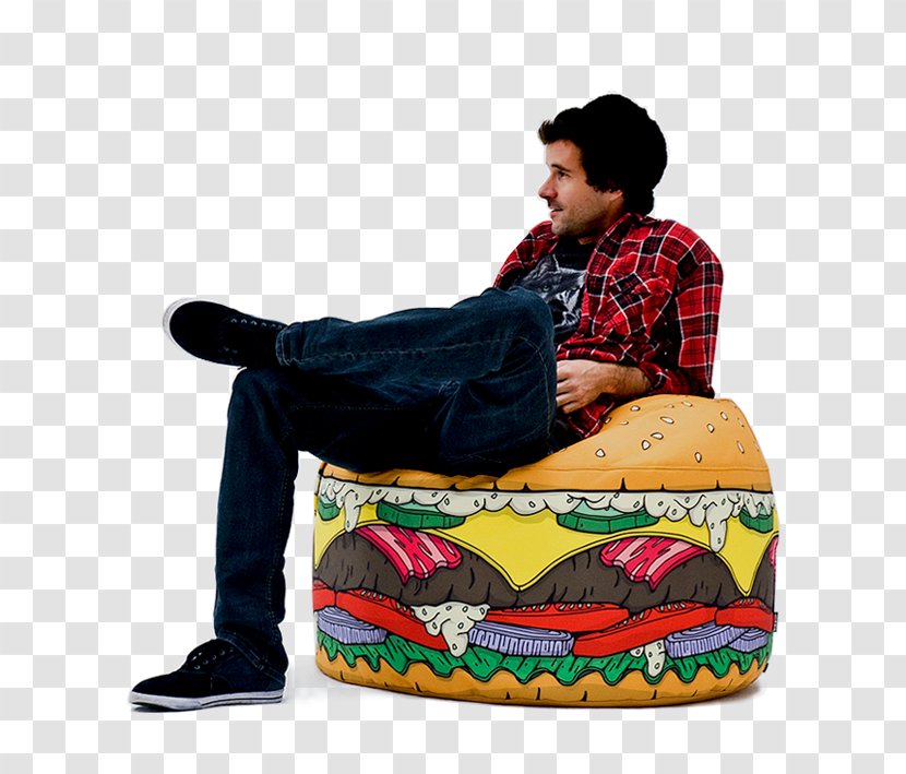 Hamburger Bean Bag Chairs Cheeseburger - Chair Transparent PNG