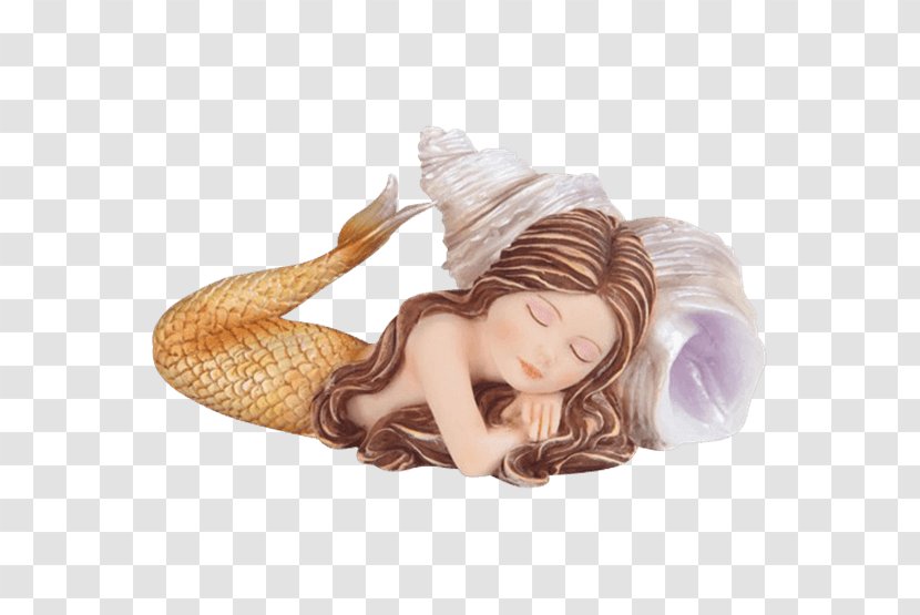 Spiral Seashell Figurine Polyresin Mollusc Shell - Mermaid - Baby Transparent PNG