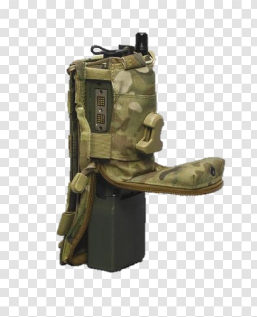 MultiCam Coyote Brown AN/PRC-152 Military Backpack - Gun Accessory - Drop Down Transparent PNG