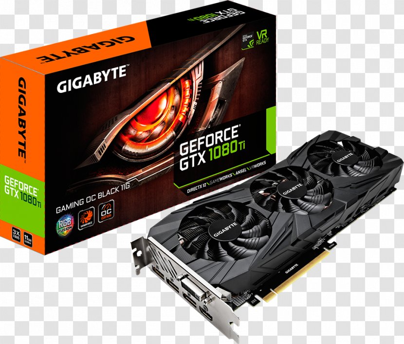 Graphics Cards & Video Adapters Gigabyte GeForce GTX 1080 Ti Gaming OC NVIDIA - Technology - Geforce 10 Series Transparent PNG