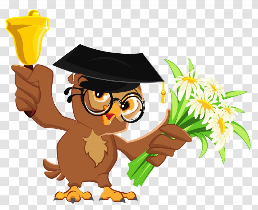 Student School Bell National Secondary - Kindergarten - Owl With Clipart Picture Transparent PNG