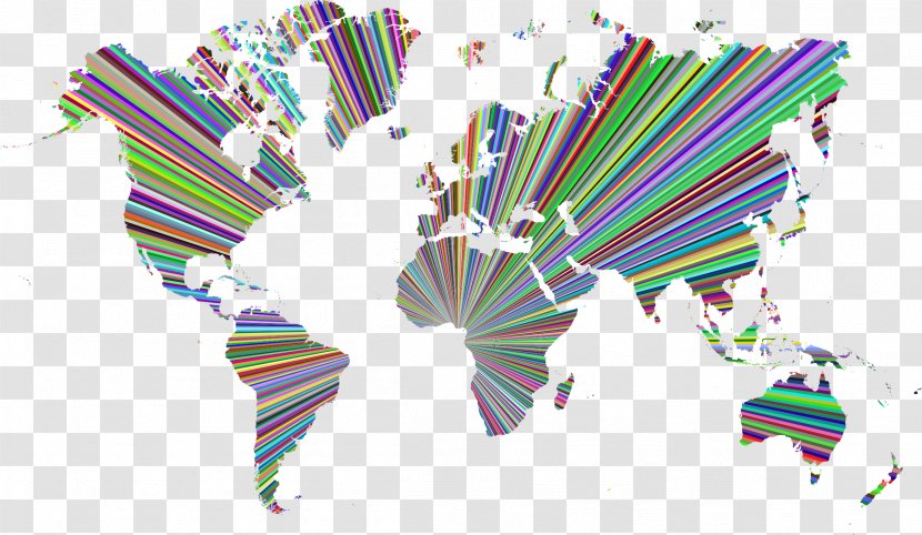 World Map - Royaltyfree - Vector Transparent PNG