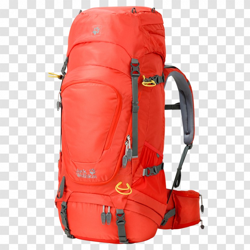 Backpack Jack Wolfskin Bag Hiking Trail Running - Lobster Transparent PNG