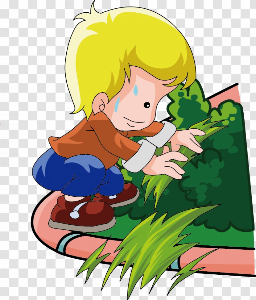 Weeding Boy - Silhouette - Heart Transparent PNG
