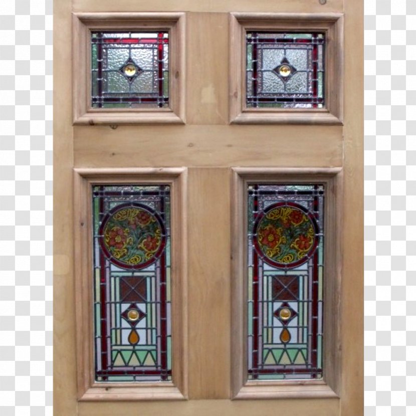 Stained Glass Window Edwardian Era Door - Storm Transparent PNG