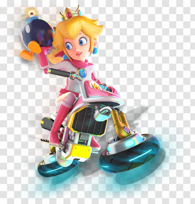 Mario Kart 8 Deluxe Princess Peach Nintendo Series Figurine Transparent PNG