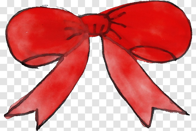Red Ribbon Heart Love Heart Transparent PNG