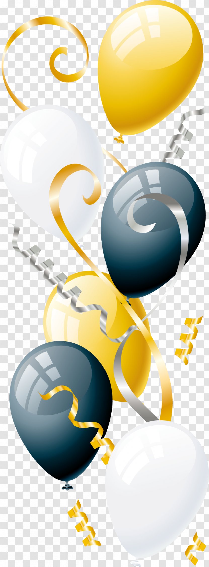 Toy Balloon Birthday Clip Art - Yellow Transparent PNG