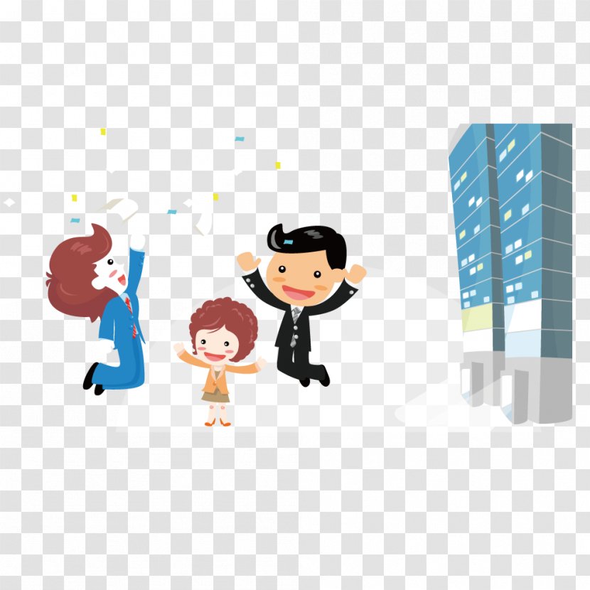 Woman Clip Art - Fictional Character - Men And Women Danced In Front Of The Building Transparent PNG