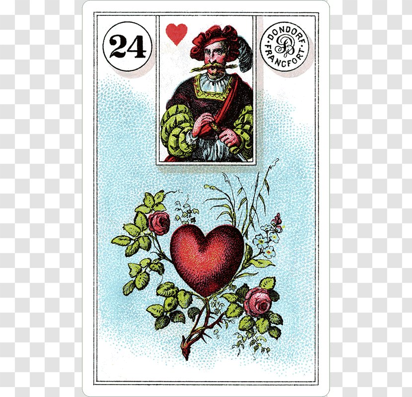 French Cartomancy: Oracle Cards Tarot Playing Card Lenormandkarten - Flower - Dog Heart Transparent PNG