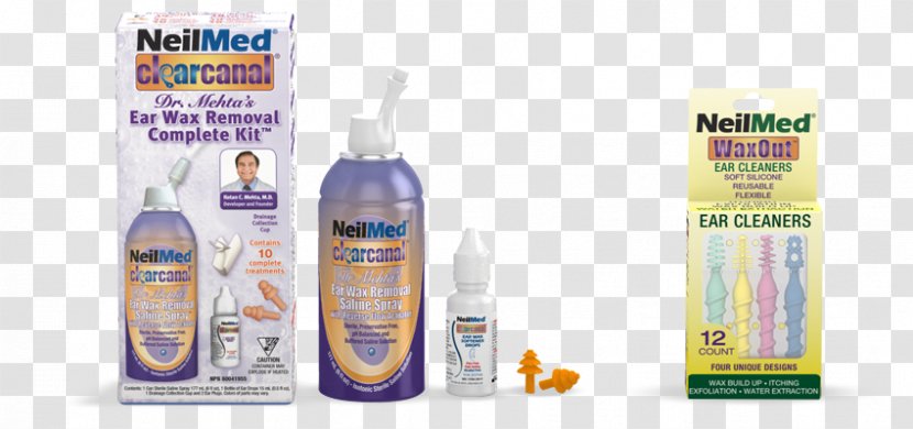 NeilMed Nasal Irrigation Earwax Saline - Nose Transparent PNG