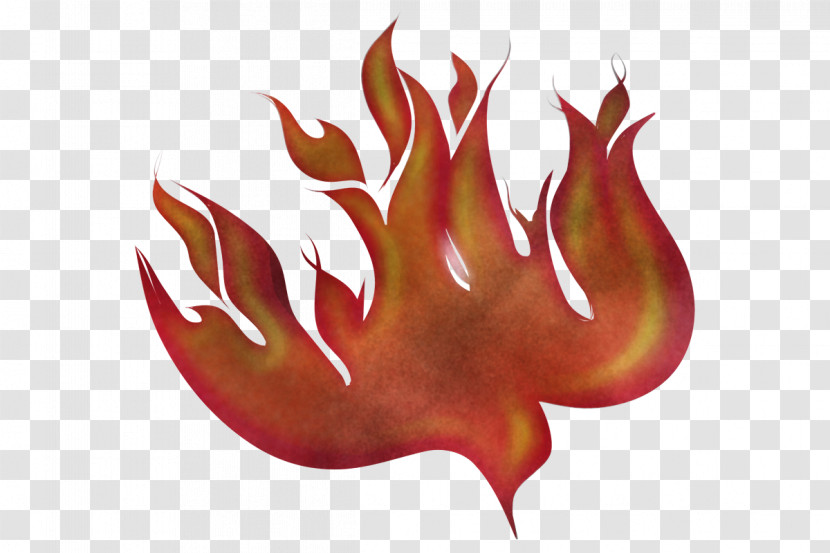 Red Plant Flame Claw Transparent PNG